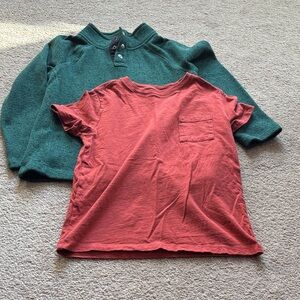 Sonoma Kids Green Sweater and Red Tee Set